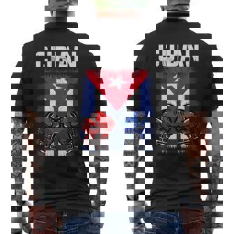Hombre De Boxeo De Cuba Con Guantes Y Bandera Cubana Camiseta Hombre Estampado Espalda - Regaloses