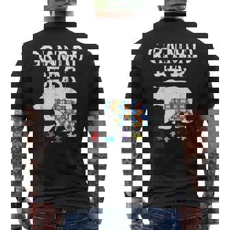 Hombre Grandad Bear Autism Awareness Autism Papa Daddy Camiseta Hombre Estampado Espalda - Regaloses