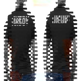 Homebody Home Body Introvert Introverted Vintage Distressed Men's Back Print T-Shirt - Monsterry