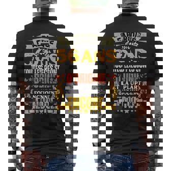 Homme 56 Ans Anniversaire Homme Cadeau Rigolo 56 Ans Blague T-shirt imprimé au dos - Cadeauxyz
