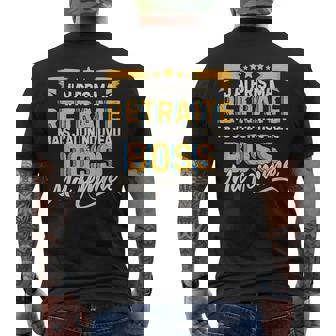 Homme Départ Retraité Humoristique Homme Retraité Futur Retraité T-shirt imprimé au dos - Cadeauxyz