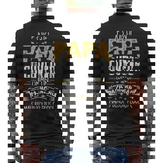 Homme Papa Couvreur Humour Cadeau De Noël Personnalisé T-shirt imprimé au dos - Cadeauxyz