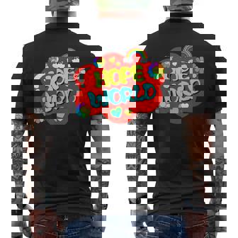 Hope World Colorful Men's T-shirt Back Print | Mazezy