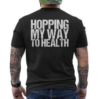 Hopping My Way To Health Men's Back Print T-Shirt - Monsterry