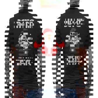 I Do It For The Ho's Santa Claus Christmas Party Men's Back Print T-Shirt - Monsterry