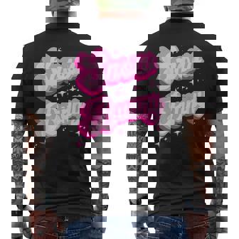 Hot Pink Aesthetic Ski Lover Winter Wonderland Snow Bunny Men's Back Print T-Shirt - Monsterry