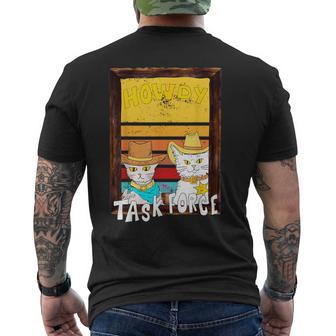 Howdy Merch Howdy Task Force Cat Men's T-shirt Back Print - Thegiftio UK