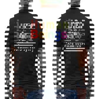 Human Being 100 Organic Colors May Vary Lgbt Men's T-shirt Back Print | Seseable CA