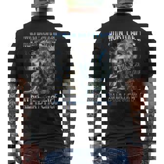 Human By Chance Alpha By Choice Cool Weird Alpha Wolf Meme Men's T-shirt Back Print - Thegiftio UK
