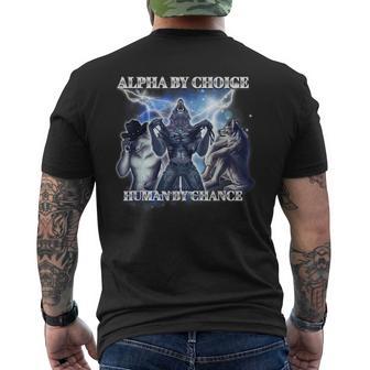 Human By Chance Alpha By Choice T-Shirt mit Rückendruck - Geschenkecke