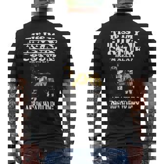 This Is My Human Costume I'm Really An African Wild Dog Men's Back Print T-Shirt - Monsterry