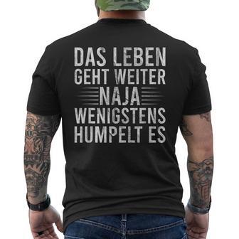 Humpeln Crücken Saying Meniscus Riss Cross Ligament Riss T-Shirt mit Rückendruck - Geschenkecke