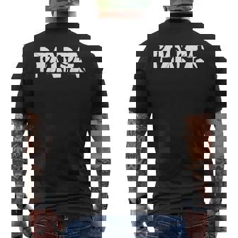 Husband Dad Fencing Papa Fathers Day Men's Back Print T-Shirt - Monsterry