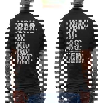 Husband Dad Music Legend Shirt Father's Day Tank Top Men's Back Print T-Shirt - Monsterry