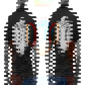 Ice Cream Baseball Drip Home Plate Dripping Men's T-shirt Back Print | Seseable CA