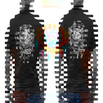 Ice Cream Drip Baseball Stuff Baseball Drip For Boys Graphic Men's T-shirt Back Print | Mazezy