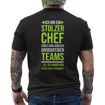 Ich Bin Stolzer Chef Boss Chef T-Shirt mit Rückendruck - Geschenkecke