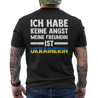 Ich Habe Keine Angst Meine Freundin Ist Ukrainer T-Shirt mit Rückendruck - Geschenkecke