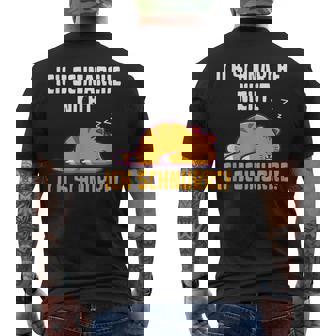 Ich Schnarche Nicht Ich Schnurre Cat Pyjamas Sleep T-Shirt mit Rückendruck - Geschenkecke