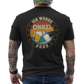 Ich Werde Onkel 2025 T-Shirt mit Rückendruck - Geschenkecke