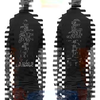 I'd Propagate That Gardening Monstera Deliciosa Leaf Drawing Men's Back Print T-Shirt - Monsterry