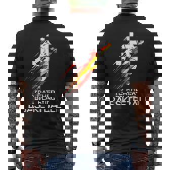 I'd Rather Be Playing Basketball Novelty Premium T-Shirt Men's Back Print T-Shirt - Monsterry