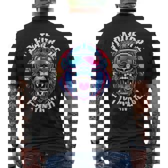 I'd Rather Playing Gorilla Monkey Gorilla Vr Gamer Men's T-shirt Back Print | Mazezy