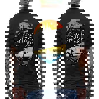I'd Rather Be On Wild Rice Lake Wisconsin Fishing Tank Top Men's Back Print T-Shirt - Monsterry