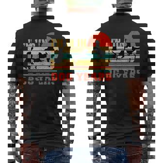 I'm 10 In Dog Years Vintage 70th Birthday 70 Years Old Men's Back Print T-Shirt - Monsterry