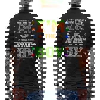 I'm The Birthday Boy Bday Party Video Gamer Pixel Number Men's T-shirt Back Print | Seseable UK