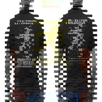 I'm An Electrician If I Dance Without Music Skeleton Men's T-shirt Back Print - Thegiftio