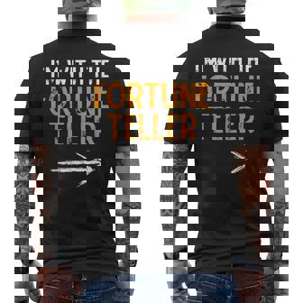 I'm With Fortune Teller Last Minute Costume Halloween Couple Men's Back Print T-Shirt - Monsterry