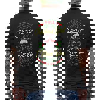 I'm Full Of Christmas Spirit I Mean Wine I'm Full Of Wine Men's Back Print T-Shirt - Monsterry
