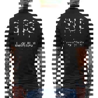 I'm Only Half Evil 333 666 Funny Devil Design For Halloween Men's Back Print T-Shirt - Monsterry