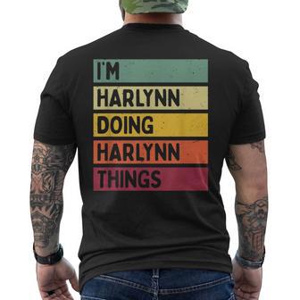 I'm Harlynn Doing Harlynn Things Personalized Quote Men's T-shirt Back Print - Thegiftio UK