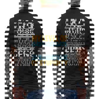 I'm A Line Cook My Level Of Sarcasm Depends On Your Level Men's Back Print T-Shirt - Monsterry