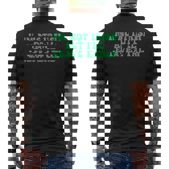 I'm Not Irish But I'Ll Leave Early Men's Back Print T-Shirt - Monsterry