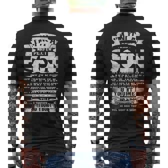 I'm Not A Perfect Son But My Crazy Mom Loves Me On Back Men's Back Print T-Shirt - Monsterry