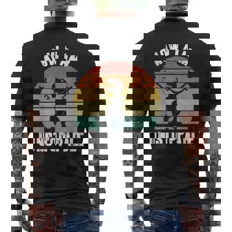 Now I'm Unstoppable T-Rex Men's Back Print T-Shirt - Monsterry