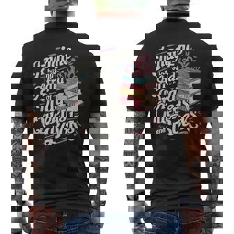 Imagine Being Afraid Of Drag Queens And Books Lgbt Pride Men's T-shirt Back Print | Mazezy