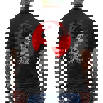 Impresionante Geisha Samurai Pintura Japonesa Tradicional A Camiseta Hombre Estampado Espalda - Regaloses