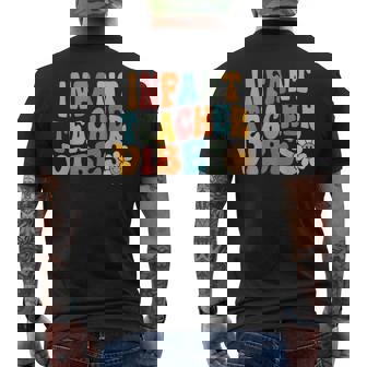Infant Teacher Vibes Retro 1st Day Of School Groovy Teacher Men's Back Print T-Shirt - Monsterry