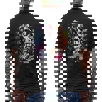 Inglés Springer Spaniel Perro Acuarela Obra De Arte Camiseta Hombre Estampado Espalda - Regaloses