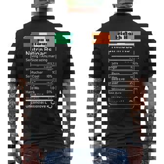 Irish Dad Nutrition Facts Father's Day Men's T-shirt Back Print - Monsterry