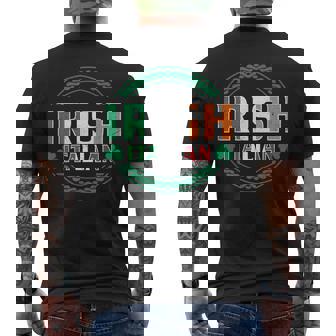Irish Italian Flag Half Irish Half Italian St Patrick's Day Men's T-shirt Back Print - Monsterry