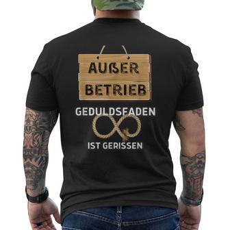 Ironie Office Auser Betriebs Auser Betriebs T-Shirt mit Rückendruck - Geschenkecke