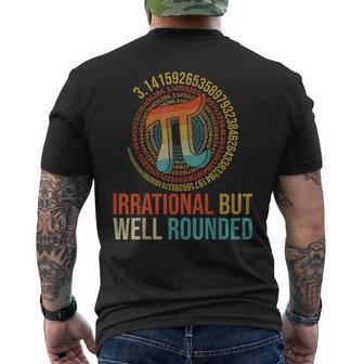 Irrational But Well-Rounded Pi Digits Men's T-shirt Back Print - Thegiftio UK