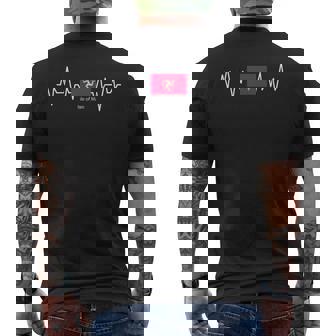 Isla De Man Heartbeat Isla De Man Bandera Isla De Man Orgullo Camiseta Hombre Estampado Espalda - Regaloses