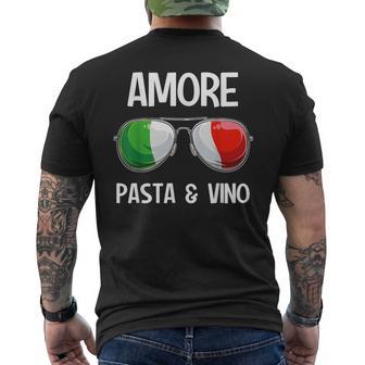 Italia Dialect Italian Amore Pasta &Ino S T-Shirt mit Rückendruck - Geschenkecke