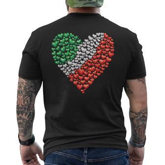 Italy Flag Heart Of Passion For Italy T-Shirt mit Rückendruck - Geschenkecke